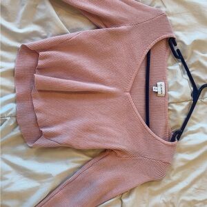 Pacsun Soft Pink V-Neck Sweater